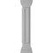 Ekena Millwork 8"W x 48"H Corner Newel Post with Panel, Flat Capital & Base Trim (Installation kit included) NWL08X48CPF0B0 - alternate 1